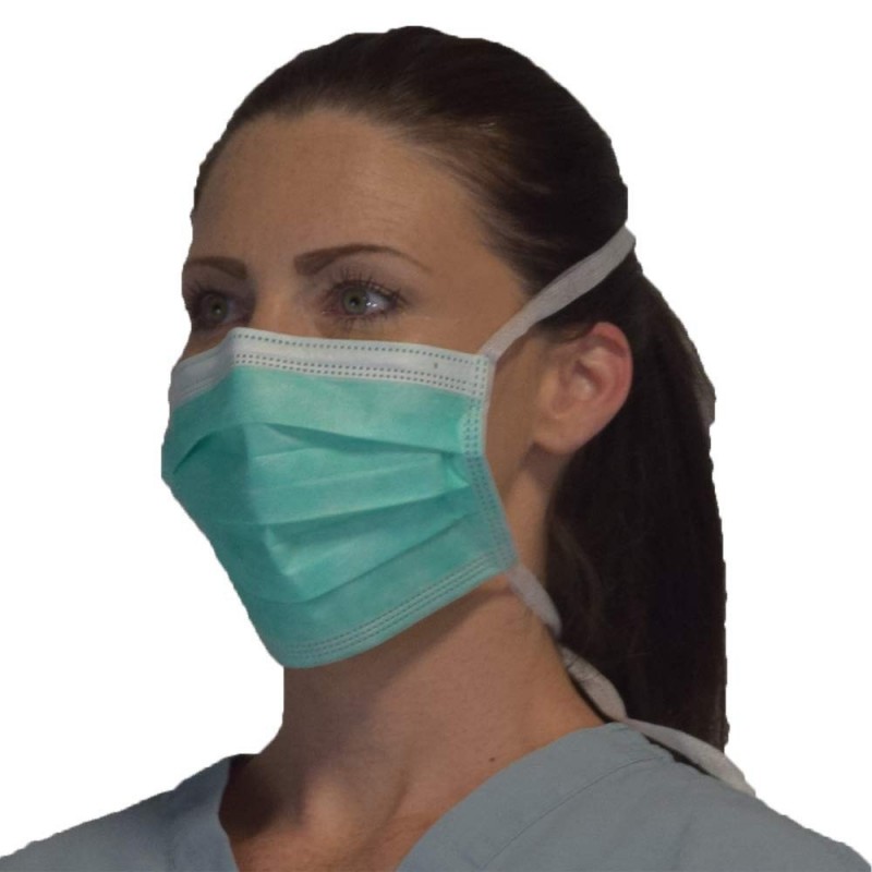 [KL READY STOCK] 5pcs IdealCare Tie on 3ply Surgical Face Mask KKM