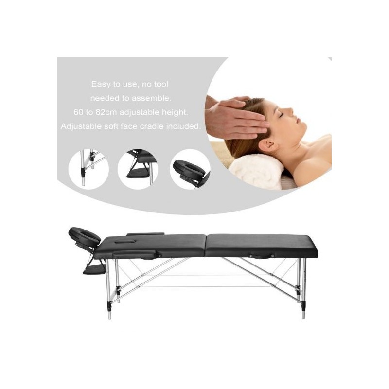 D.BROWN LIGHTWEIGHT PORTABLE MASSAGE TABLE ALUMINUM LEGS